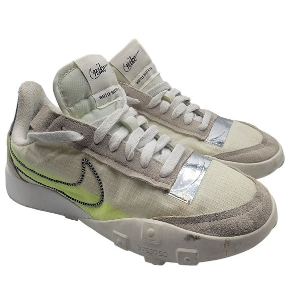 Nike Shoes - Nike Waffle Racer 2X Summit Womens 8.5 White Volt Grey Athletic Shoes DC4467-100
